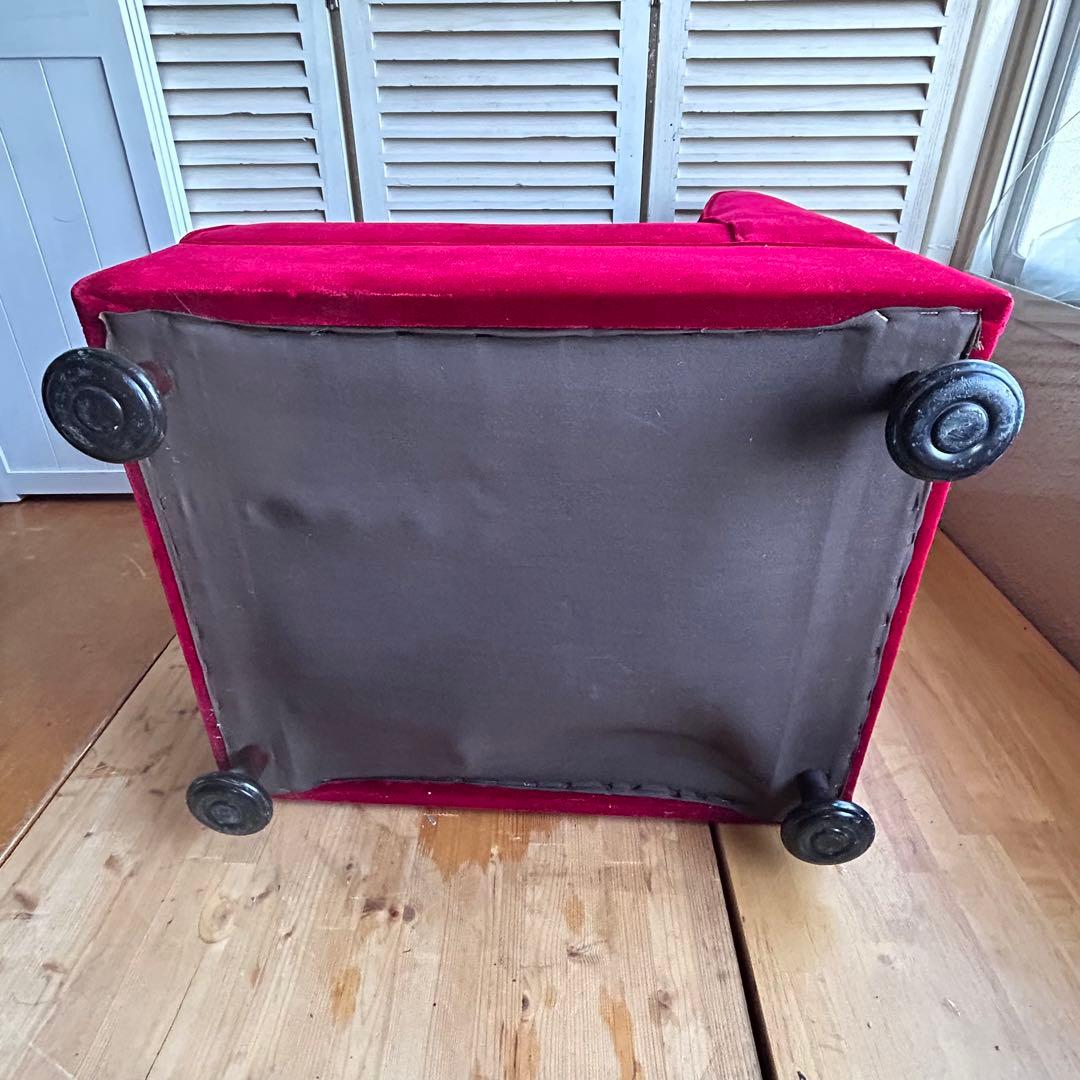 ベルベット　ビンテージ一人がけソファ　椅子　昭和レトロ　B