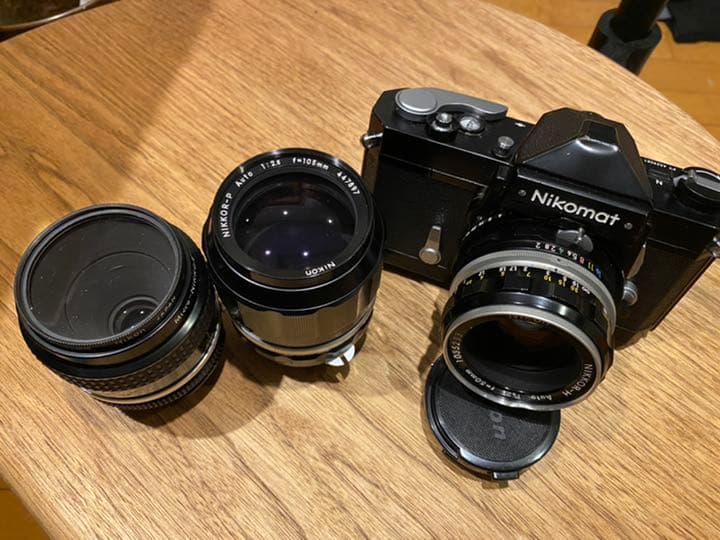 Nikomat FTN + 人気のレンズ3本付き。動作快調