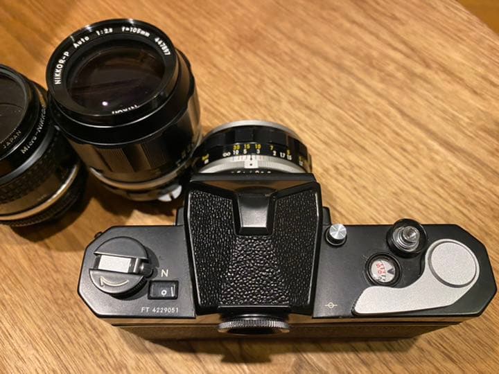 Nikomat FTN + 人気のレンズ3本付き。動作快調