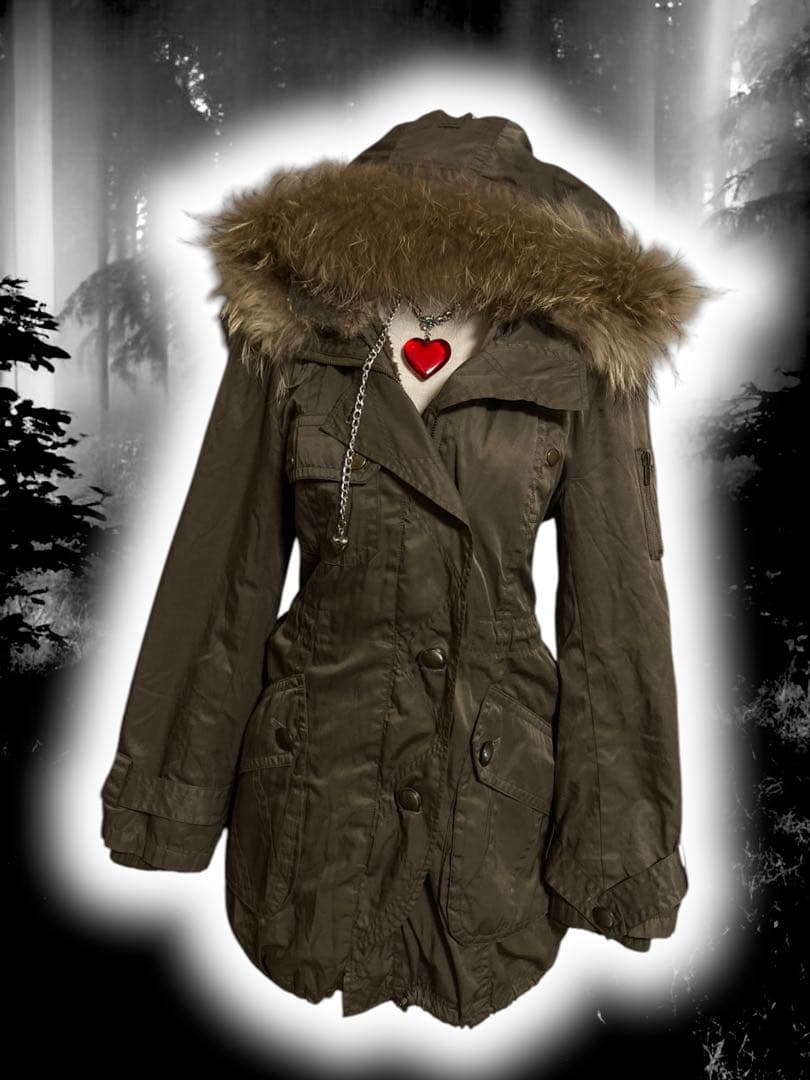 y2kモッズボアラビットファー00s平成ギャルフェアリーグランジロックミリタリー