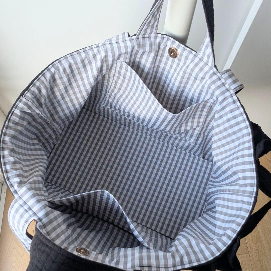 えり。 ヌビバッグ 大きめサイズ フリル マザーズバッグ ハンドメイド