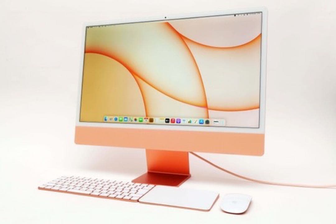 【未使用未開封】オレンジ iMac 24インチ 本体、キーボード、マウス