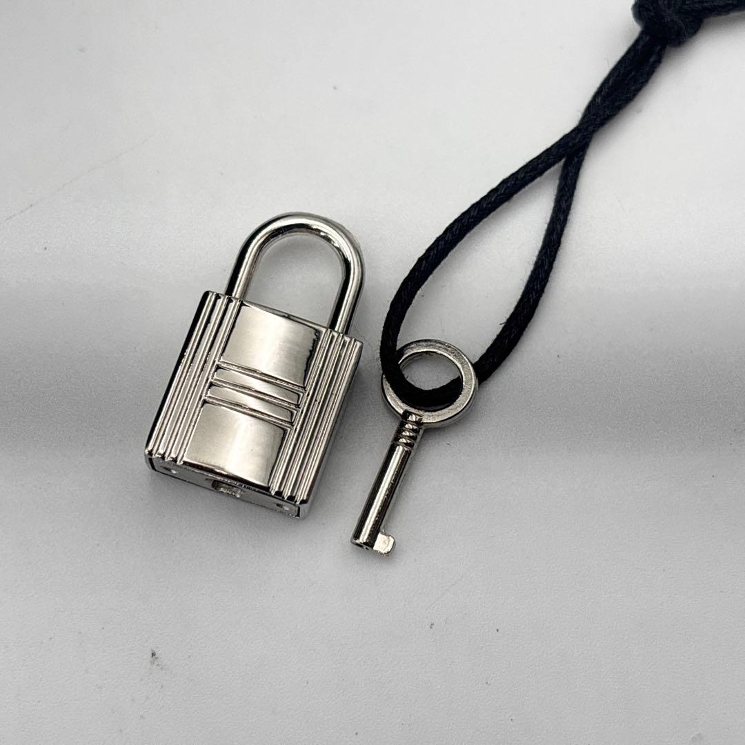 エルメス エールライン MM トートバッグ グレー系 鞄 カバン カデナ