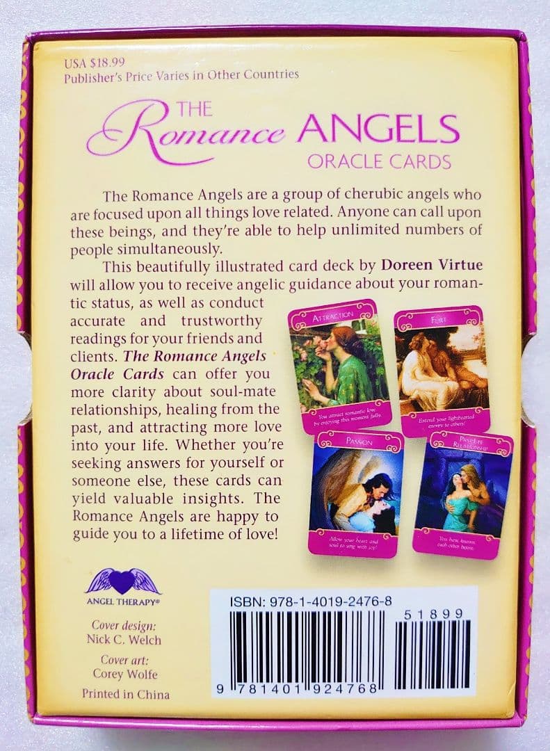 英語版 アニマルタロットカード ロマンスエンジェルオラクル バタフライオラクル