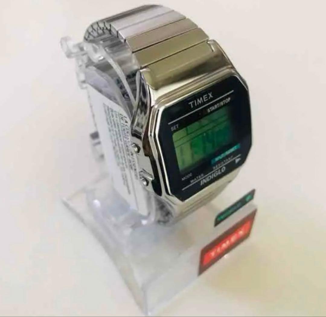 アメリカ正規買付 TIMEX シルバー 腕時計 supreme ベースモデル
