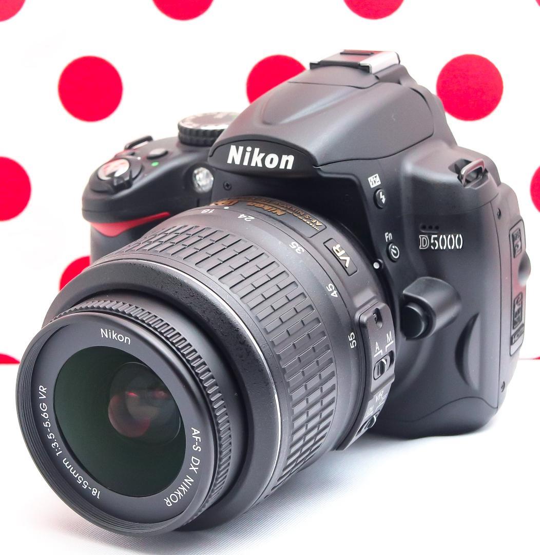 ニコン Nikon D5000❤スマホ転送OK❤動画撮影・自撮り可❤手振れ補正付