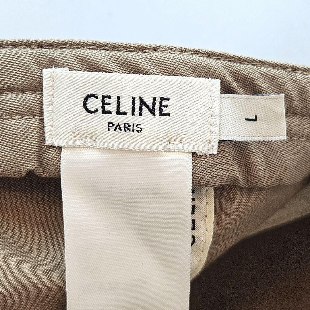 CELINE セリーヌ コットン トリオンフ ベースボール キャップ グレージュ