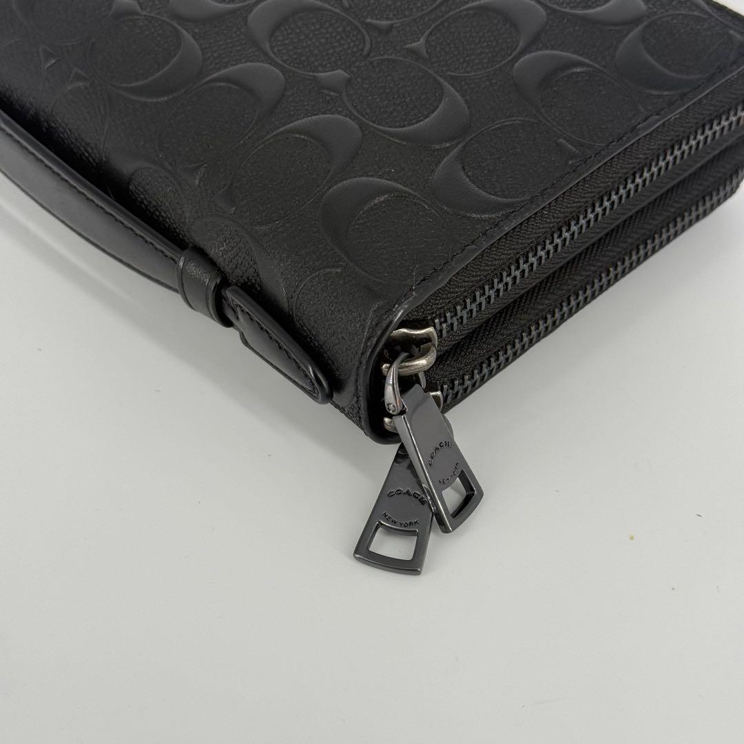 ✨極美品✨ COACH 長財布 オーガナイザー ブラック クラッチバッグ