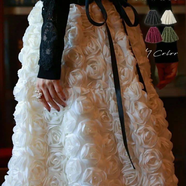 CAWAII　FRENCH PAVE 薔薇スカート