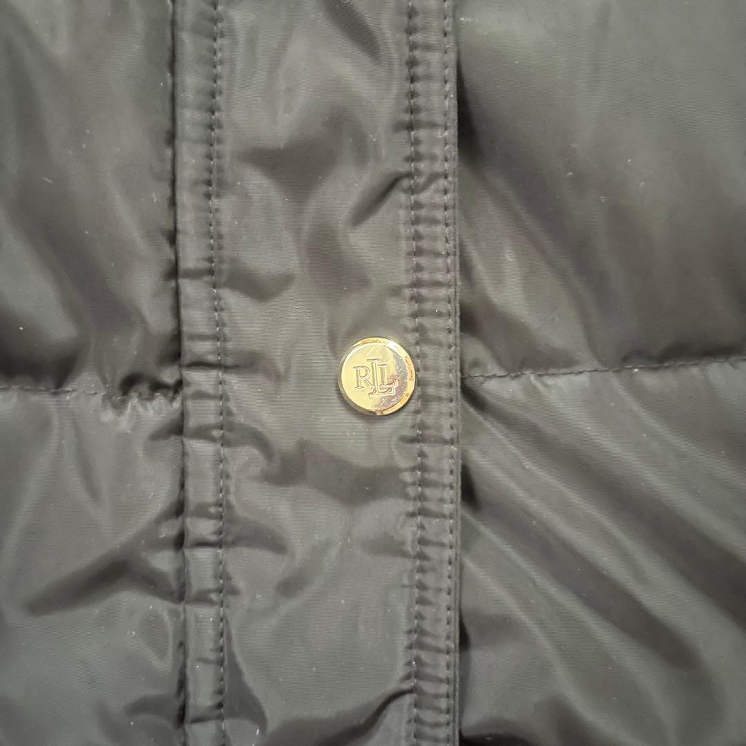 美品　ローレンラルフローレン　ダウンコート　ロング　ロゴパッチ　黒　Sサイズ相当