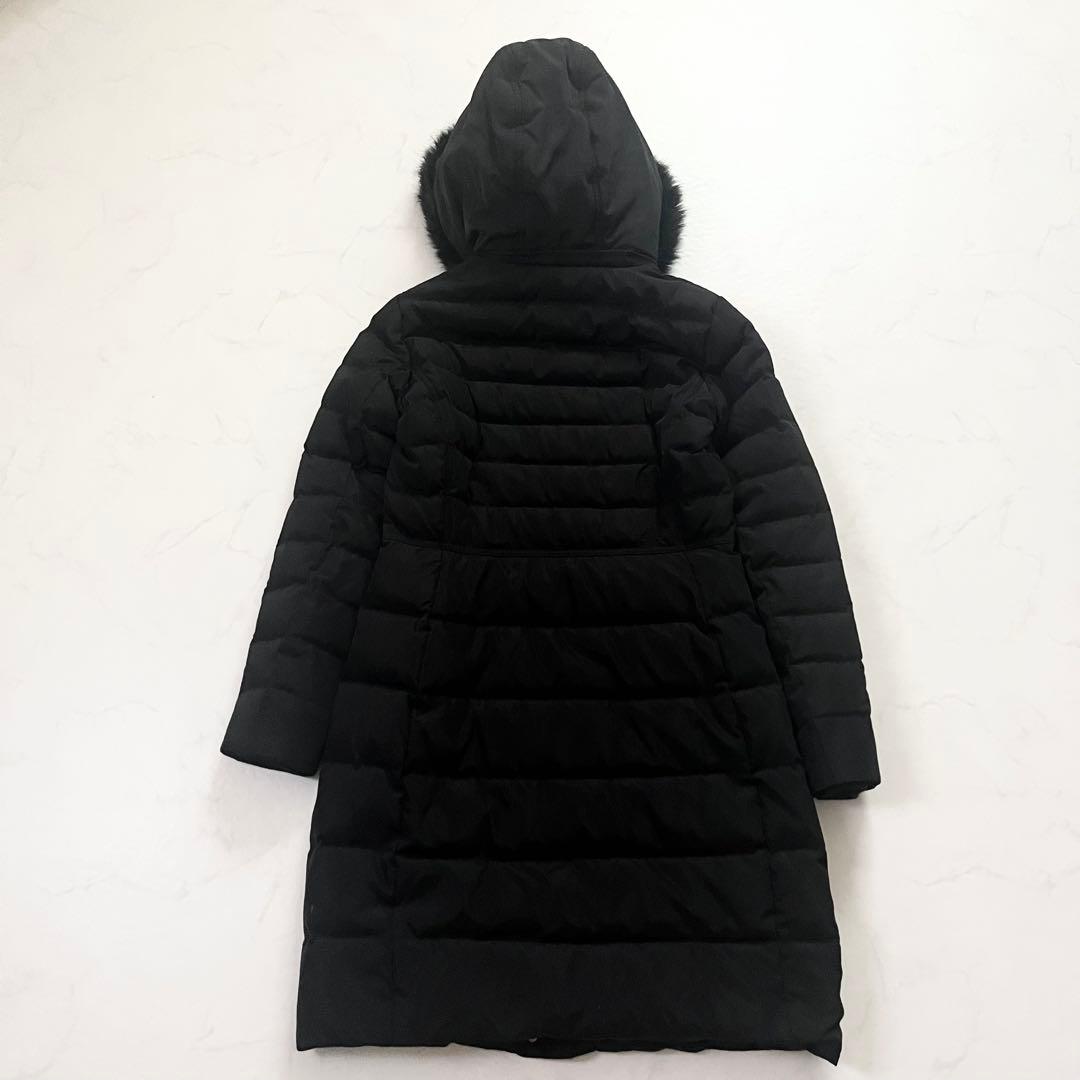 美品　ローレンラルフローレン　ダウンコート　ロング　ロゴパッチ　黒　Sサイズ相当