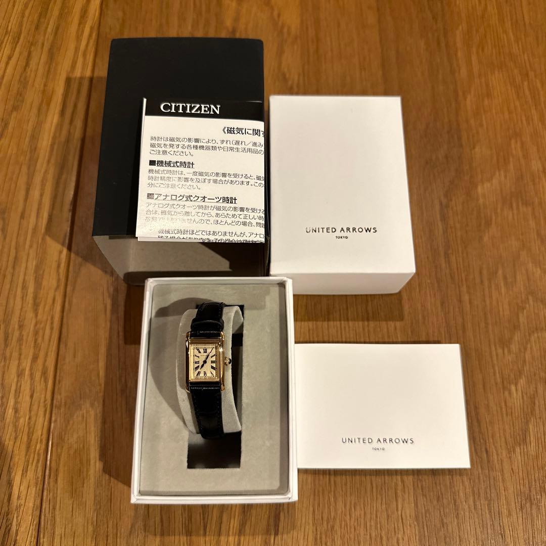ユナイテッドアローズ　シチズン　スクエア型腕時計　◼️極美品◼️保証有り◼️