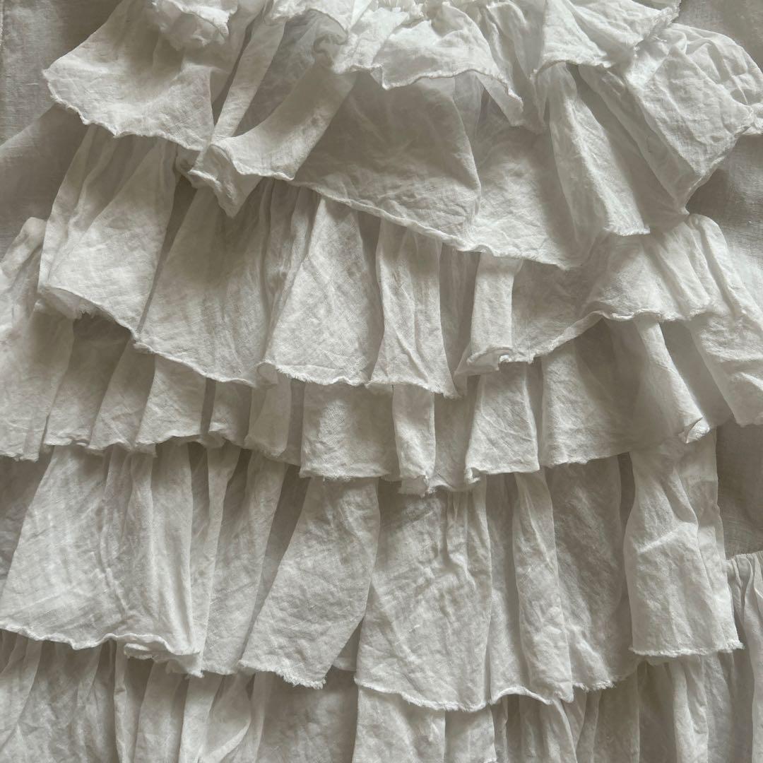 45R カディコットン　フリル　ブラウス