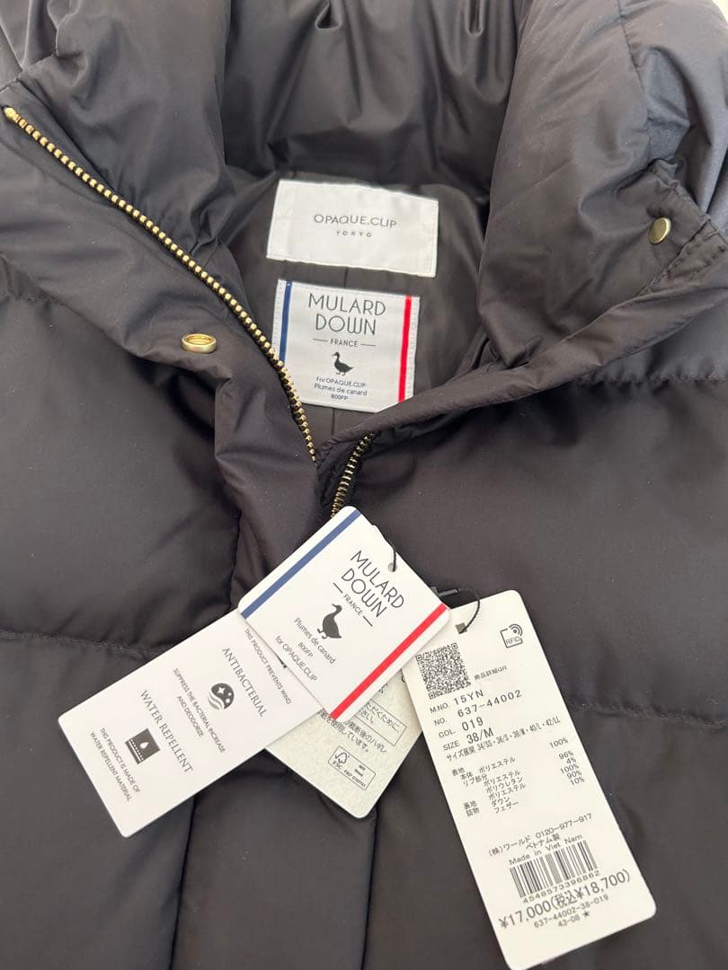 専用　opaque clip 撥水ショートダウン　ミュラーダウン　ブラック