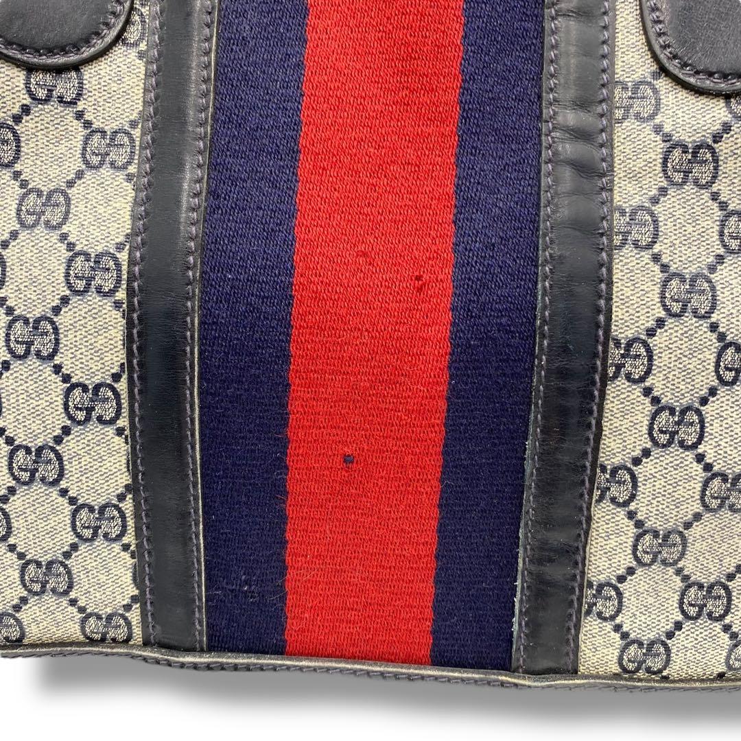 【良品】グッチ シェリーライン ボストン バッグ 00s メンズ ビンテージ