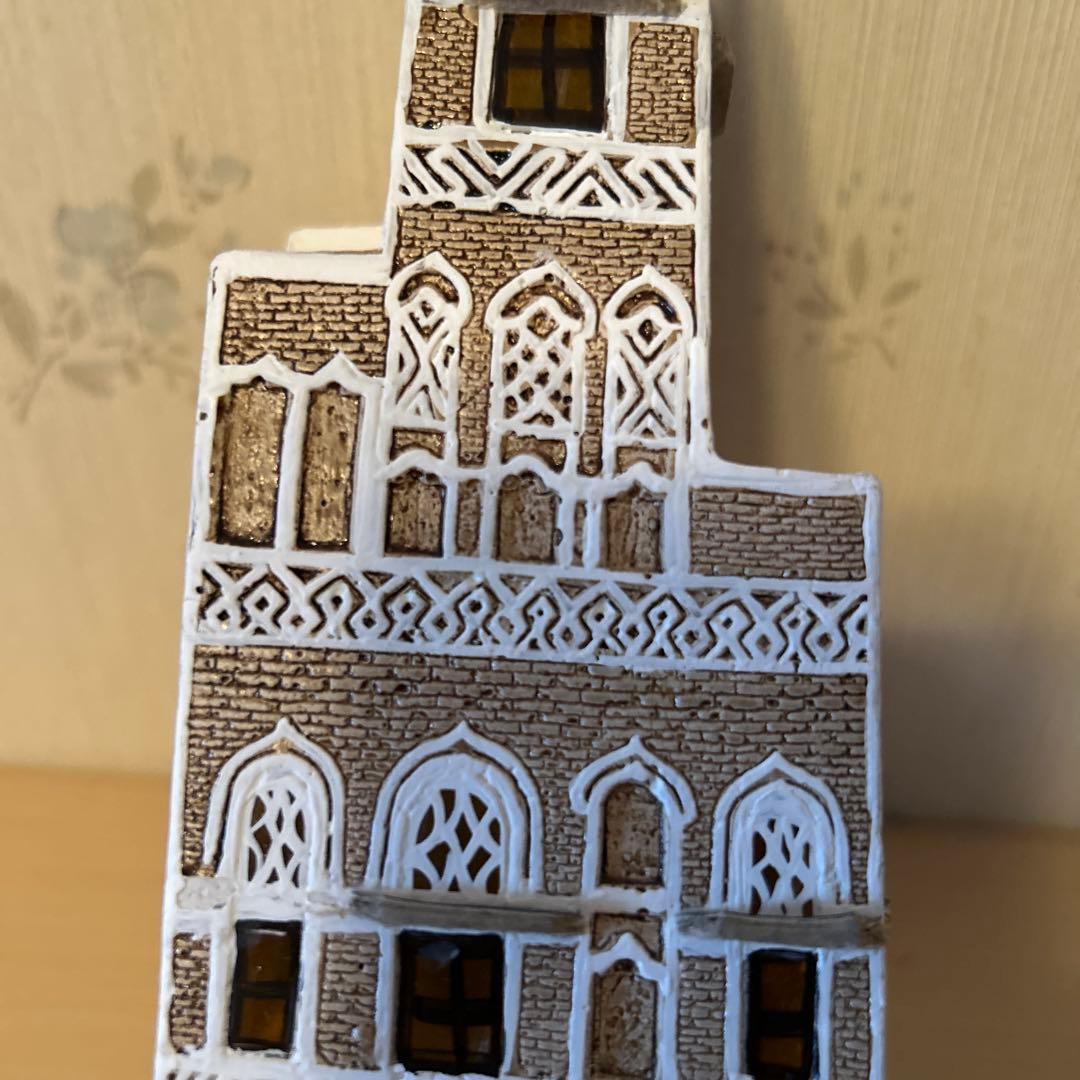 イエメン建物　インテリアオブジェ4点セット