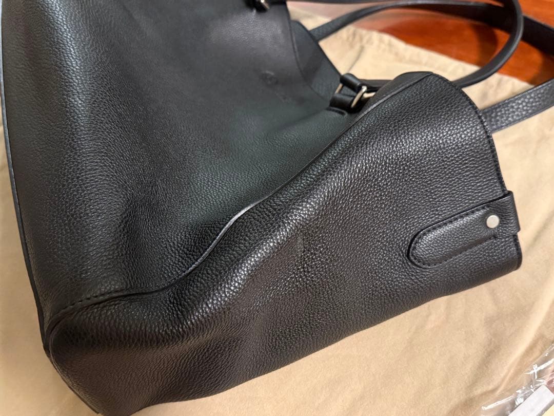 GANZO フレンチカーフ トートバッグ（L） ブラック