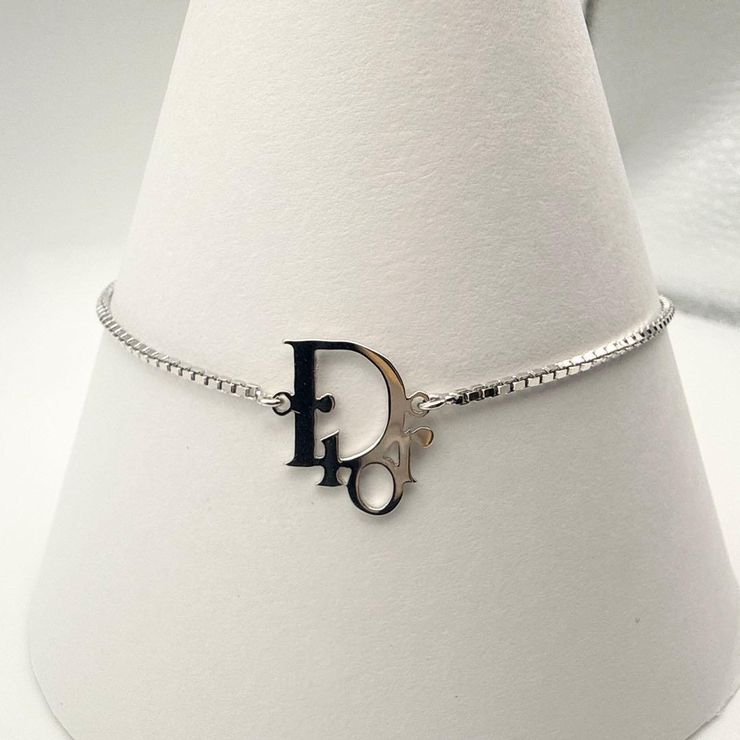2882　保存箱付き極美品✨　Dior　ブレスレット　シルバー　CD ロゴ　刻印
