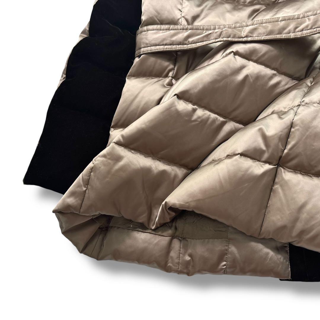 【極美品】Aquascutum アクアスキュータム ダウンコート ベルト　ベロア