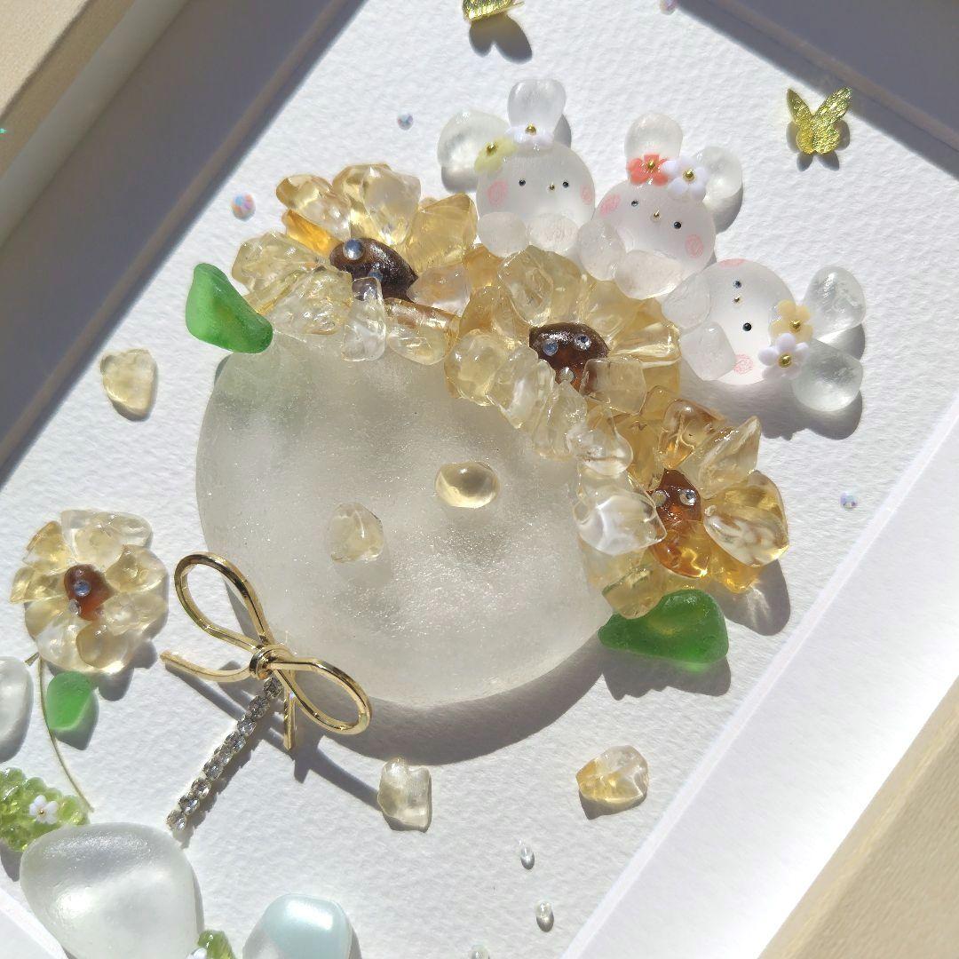 シーグラスアート『 向日葵カクテル•*¨*•.¸♬︎』他4点