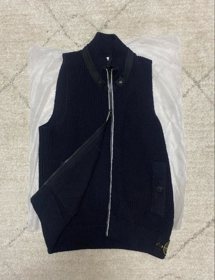 ストーンアイランド ベスト navy vest ニットベスト