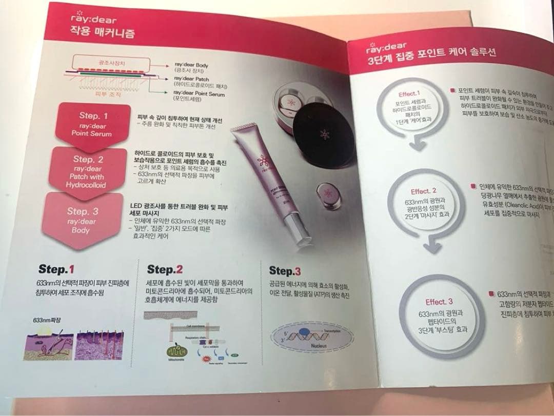 コラーゲンライト ポータブル美顔器 充電ケース付き