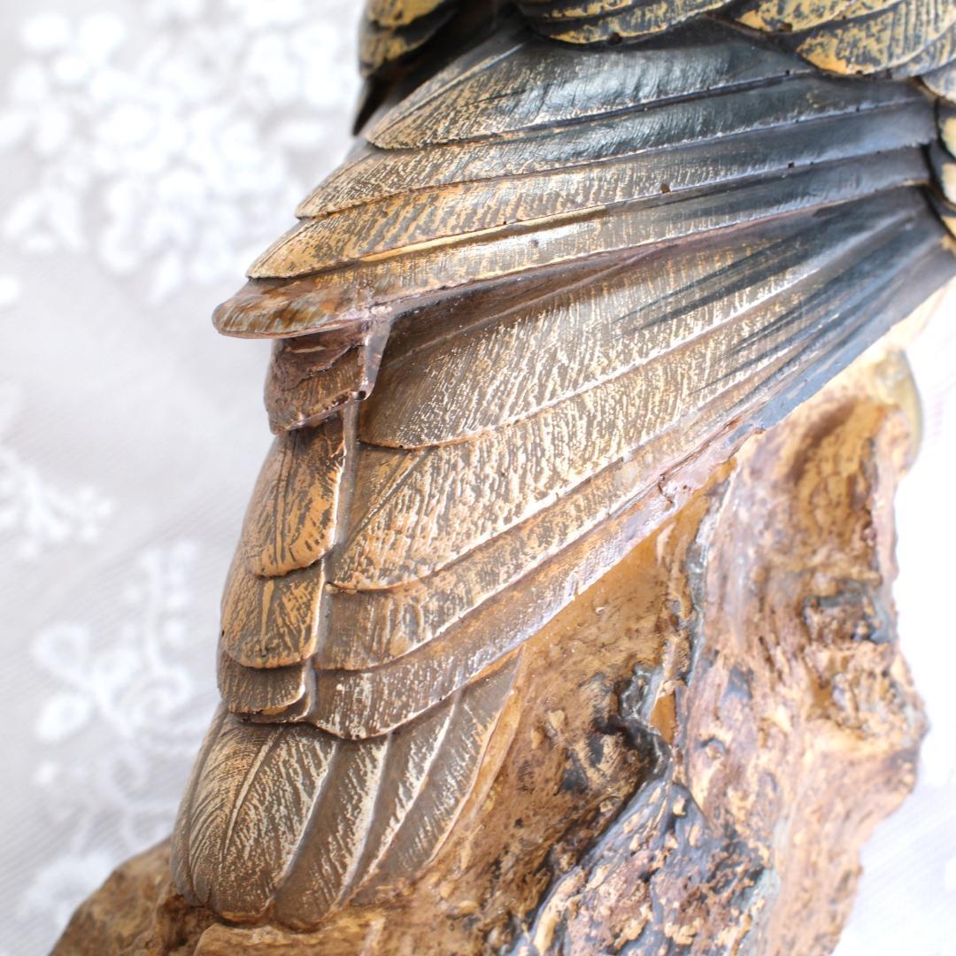 イタリア製フクロウの彫刻 約35cm