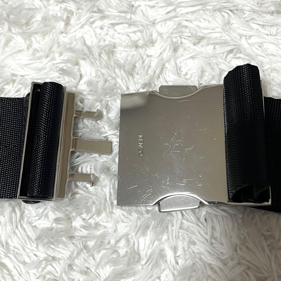 ✨入手困難✨ケンゾー KENZO ボディバッグ ウエストポーチ 黒 シルバー金具