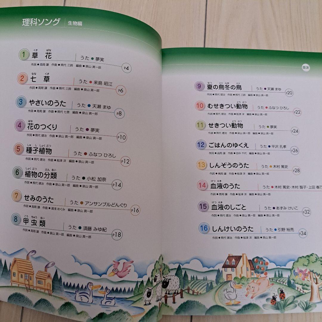 七田式 社会科ソング 理科ソング 5冊セット CD付き