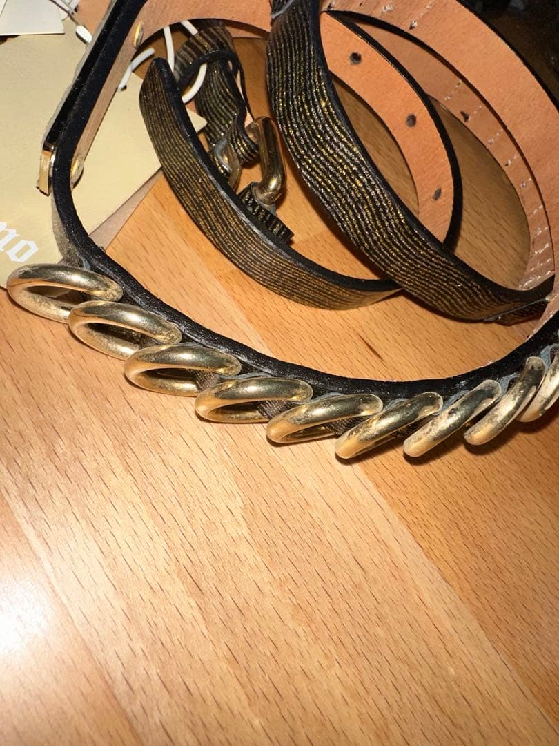 Galliano 装飾的なレザーベルト F14