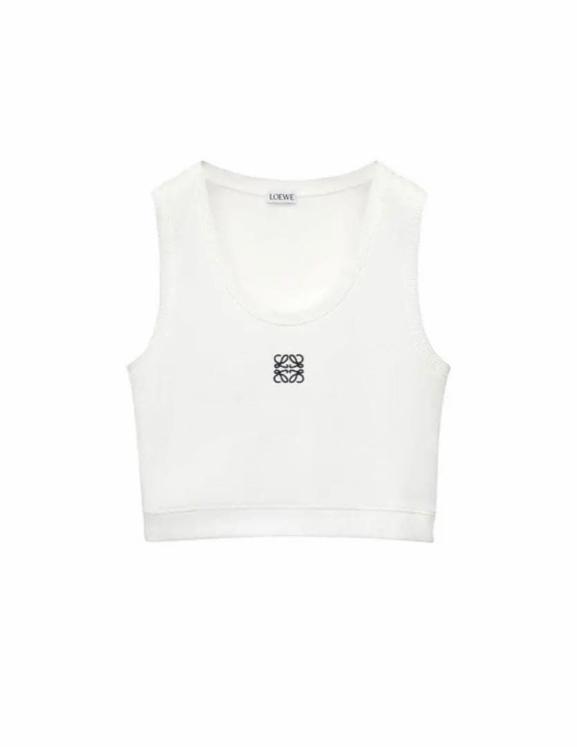 LOEWE ロエベ ベアトップ タンクトップ ハーフトップ 白