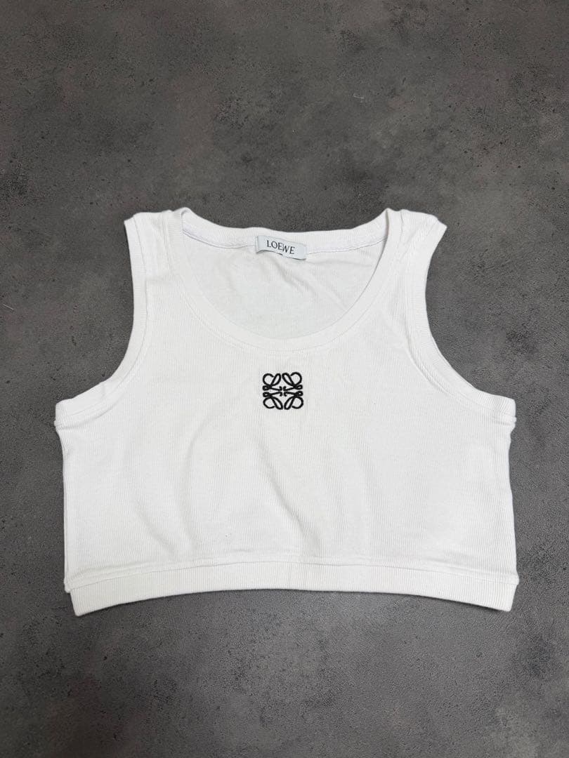 LOEWE ロエベ ベアトップ タンクトップ ハーフトップ 白