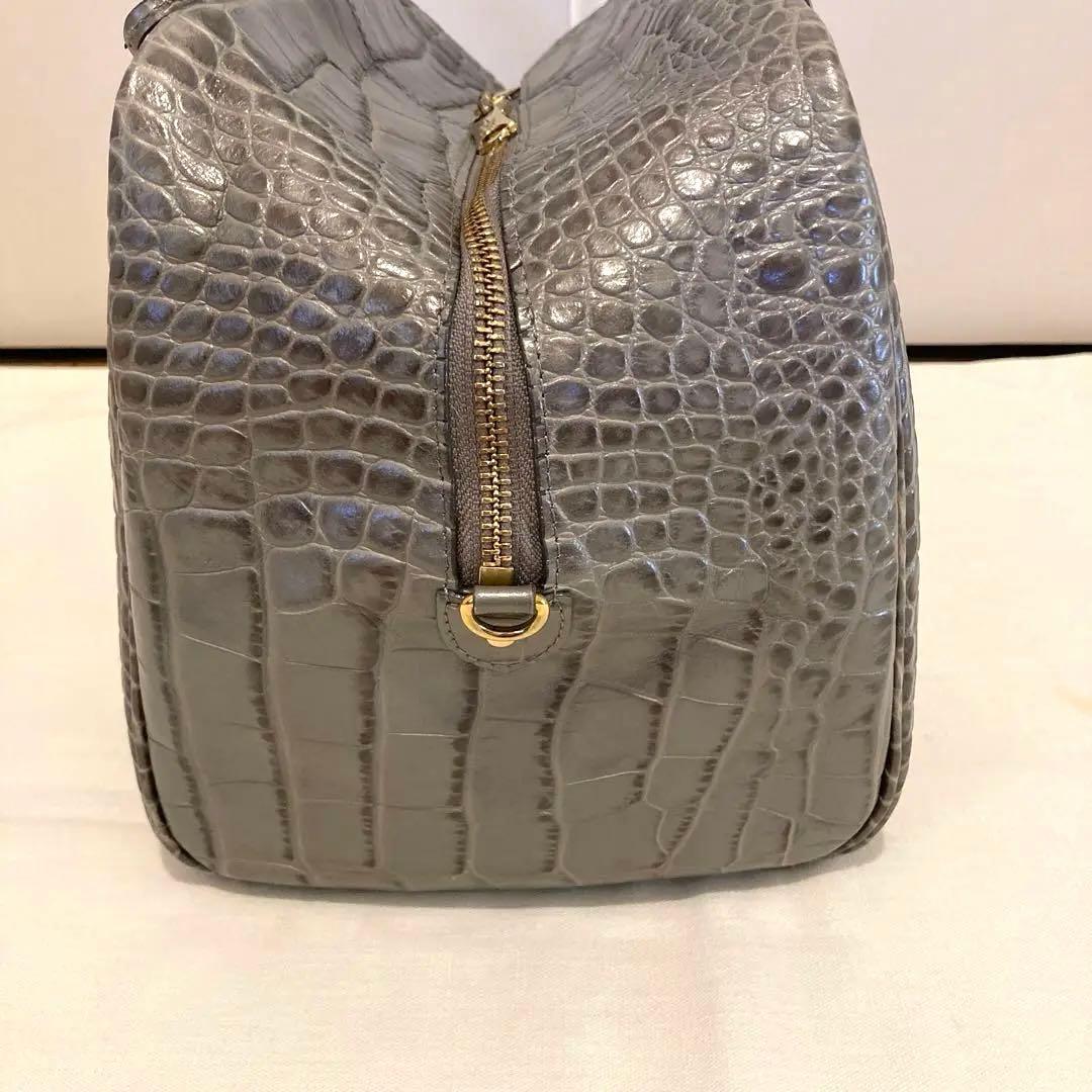 ADMJ　クロコ型押し　ボストンバッグ　28cm