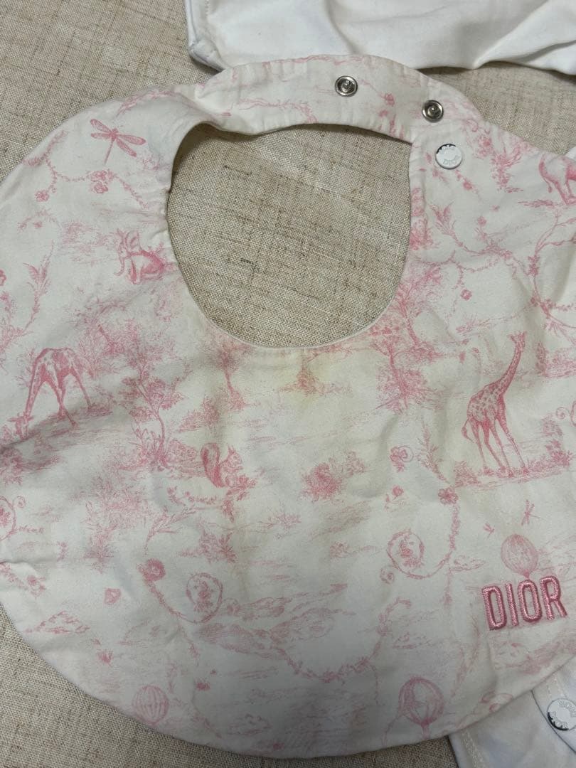 Dior 花柄ロンパース・ビブセット