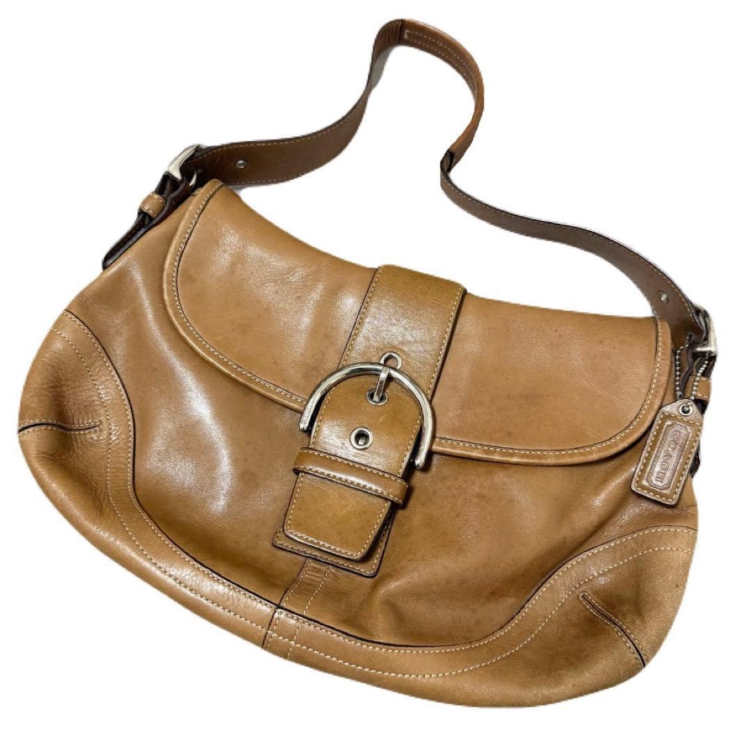 y2k❤️ COACH ソーホー レザー フラップ ショルダーバッグ