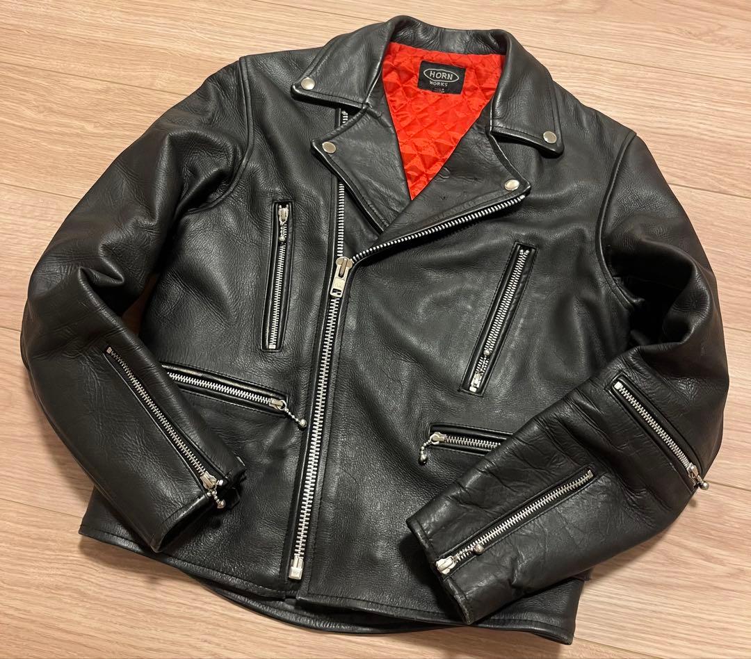 HORN WORKS ホーンワークス ダブルライダース ジャケット レザー S