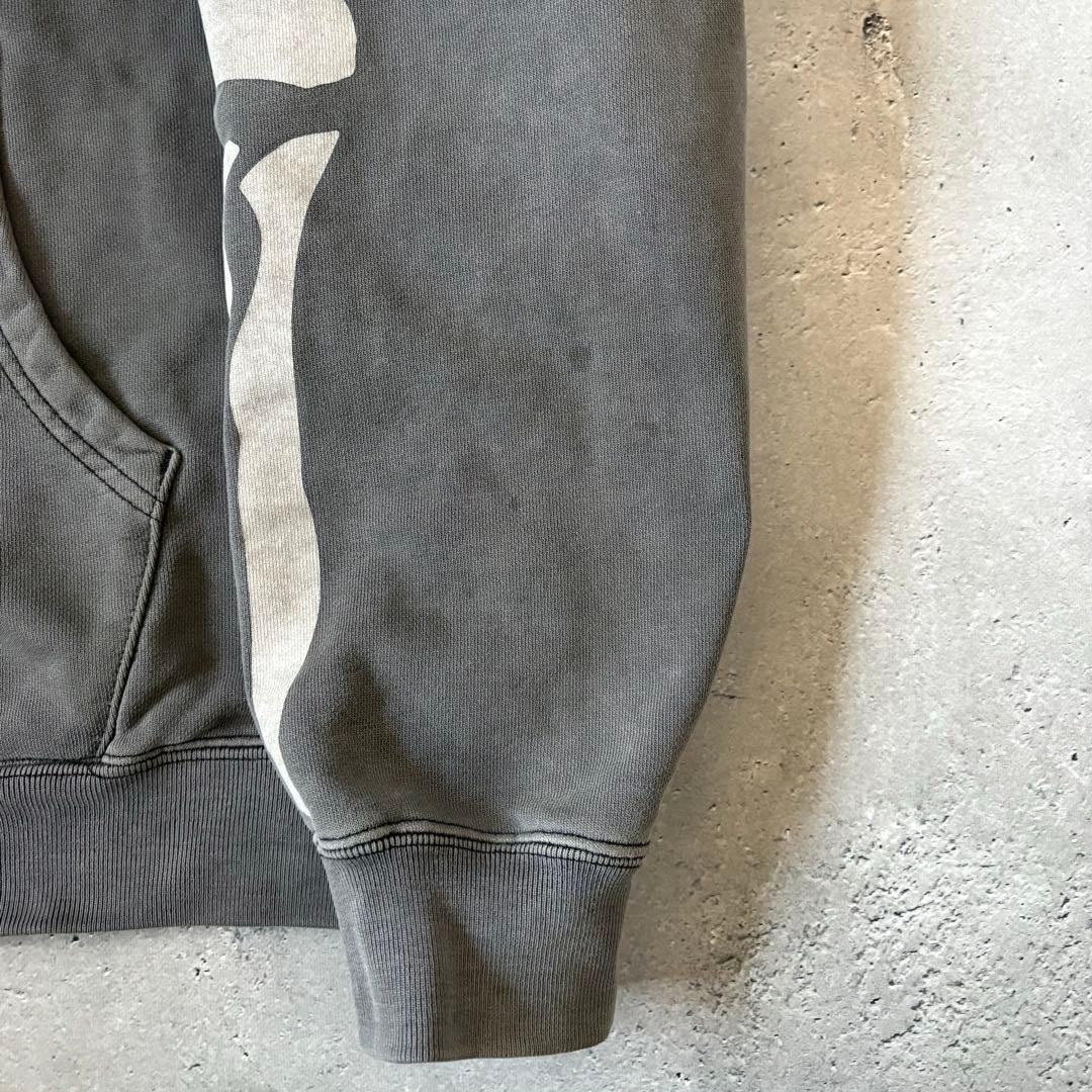 VANSON バンソン スカルボーン ジップパーカー ヴィンテージ加工 スミ黒