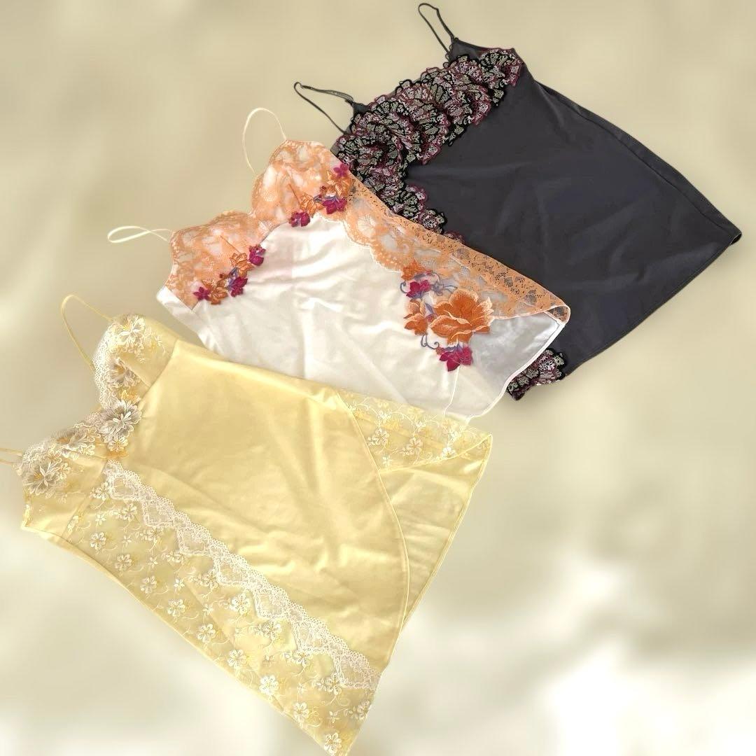 【ワコールSalute】Lge、STUDIOFIVEキャミソール3枚セット美品✨