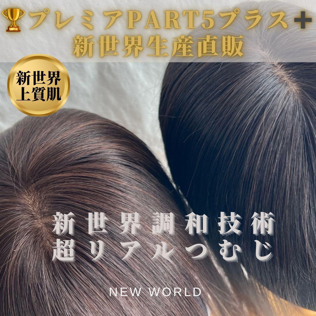 真2025新世界超人工肌人毛100%ウィッグ　ヘアピース　総手植え　部分ウィッグ