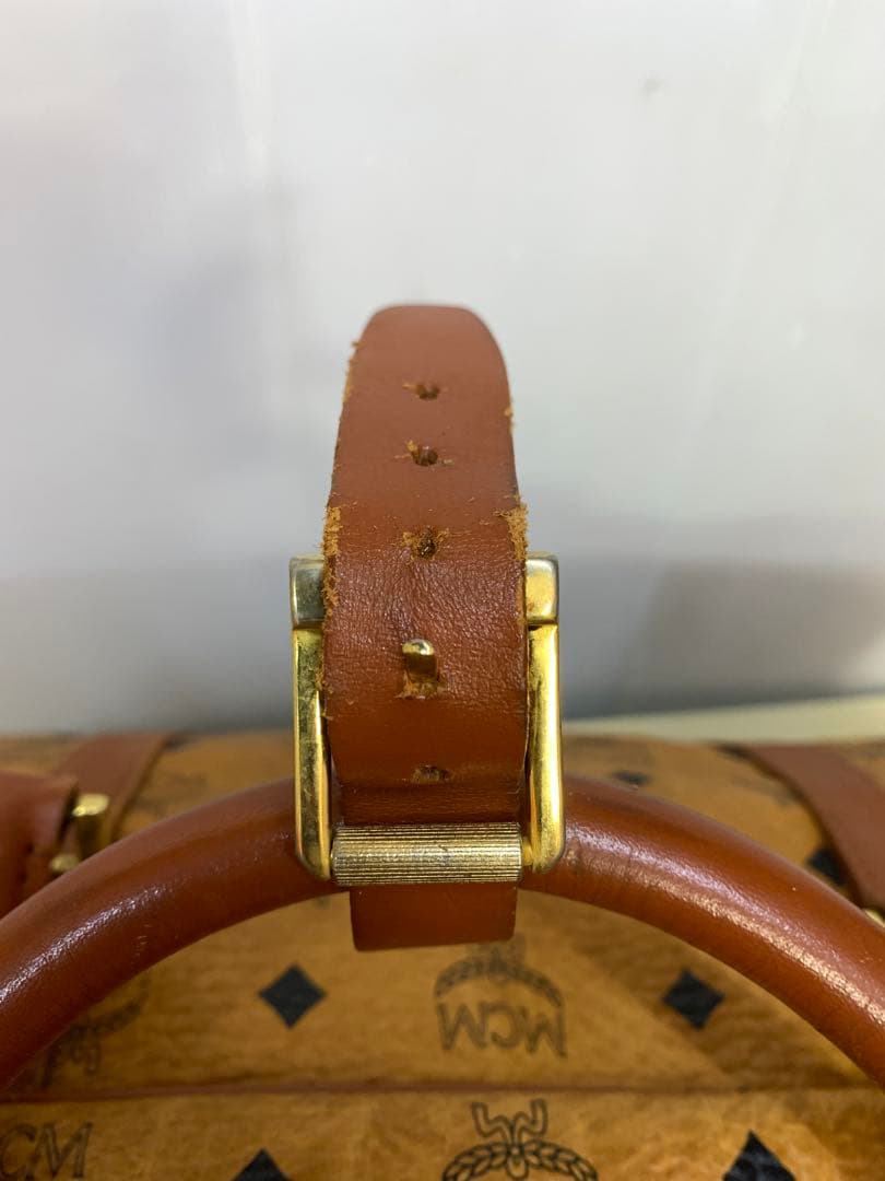 【中古】MCM 大型ボストンバッグ ショルダーストラップ欠品