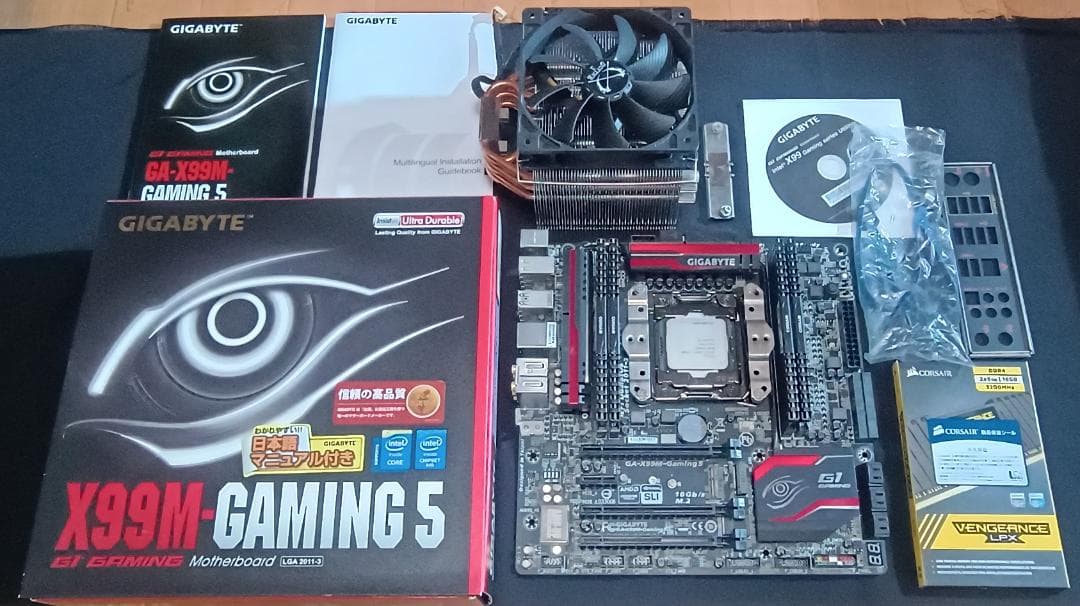 GIGABYTE X99M-GAMING 5 マザーボード CPU メモリ付き