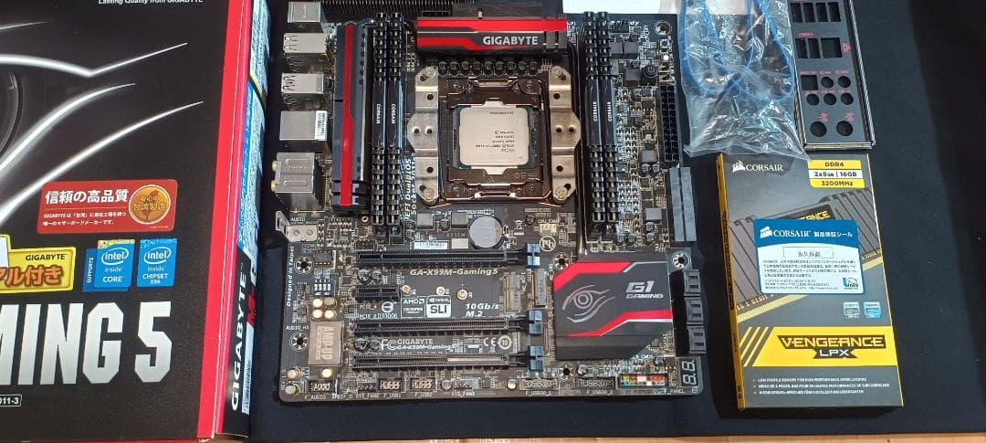 GIGABYTE X99M-GAMING 5 マザーボード CPU メモリ付き