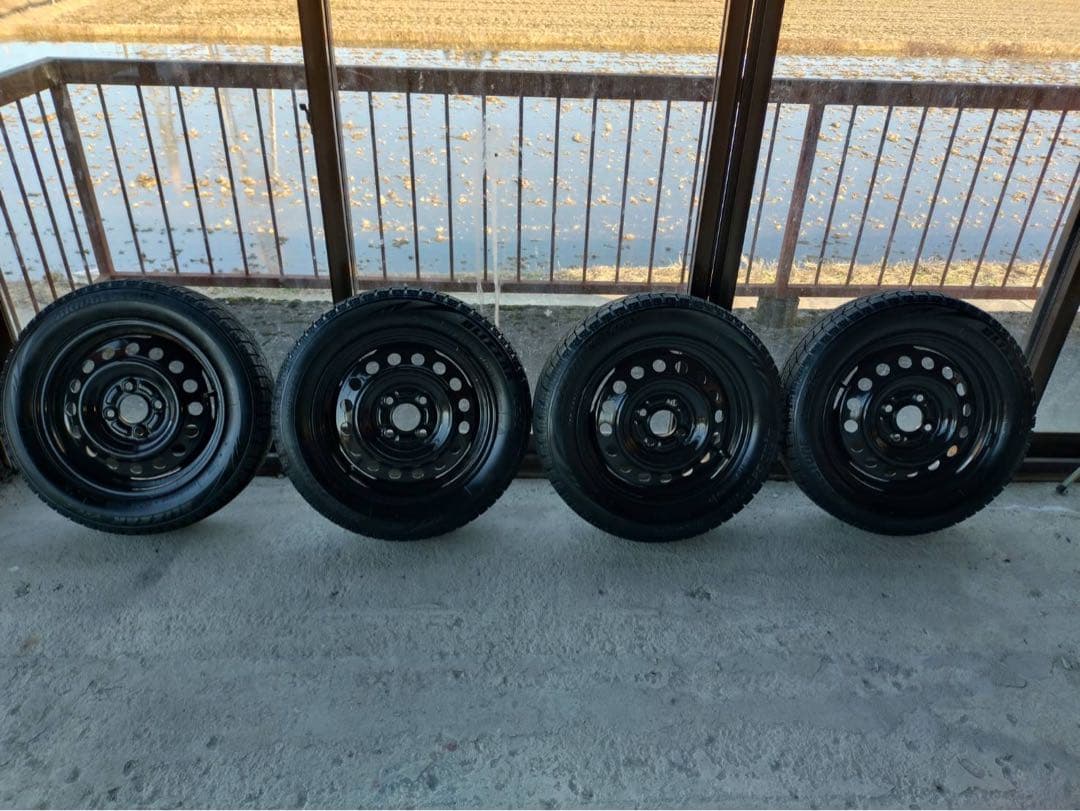 スバル　純正　ホイール　タイヤ　セット　14インチ　スタッドレス　スチール　中古