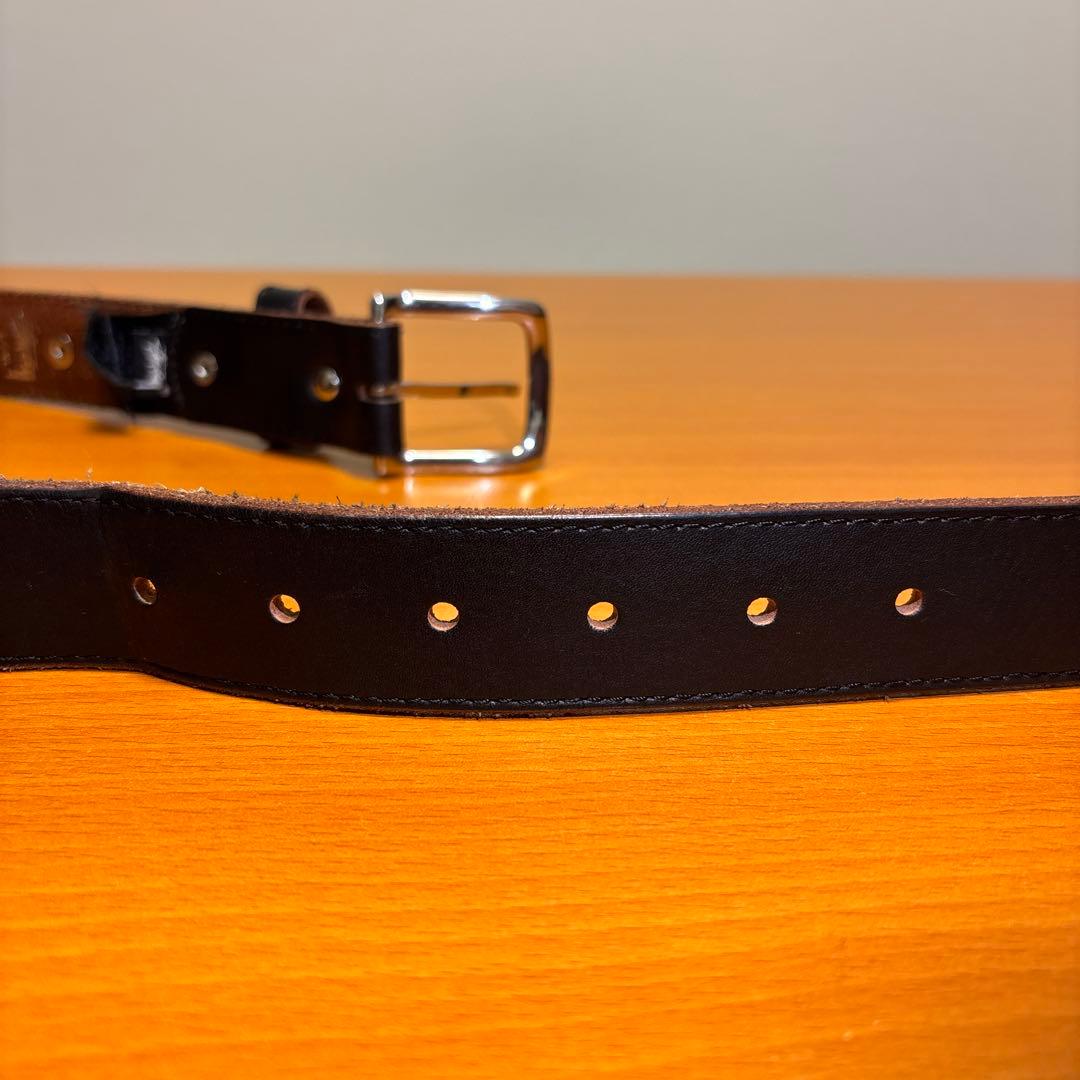 stussy 本革ベルト、ブラック、メンズ