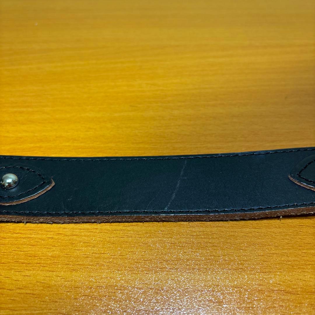 stussy 本革ベルト、ブラック、メンズ