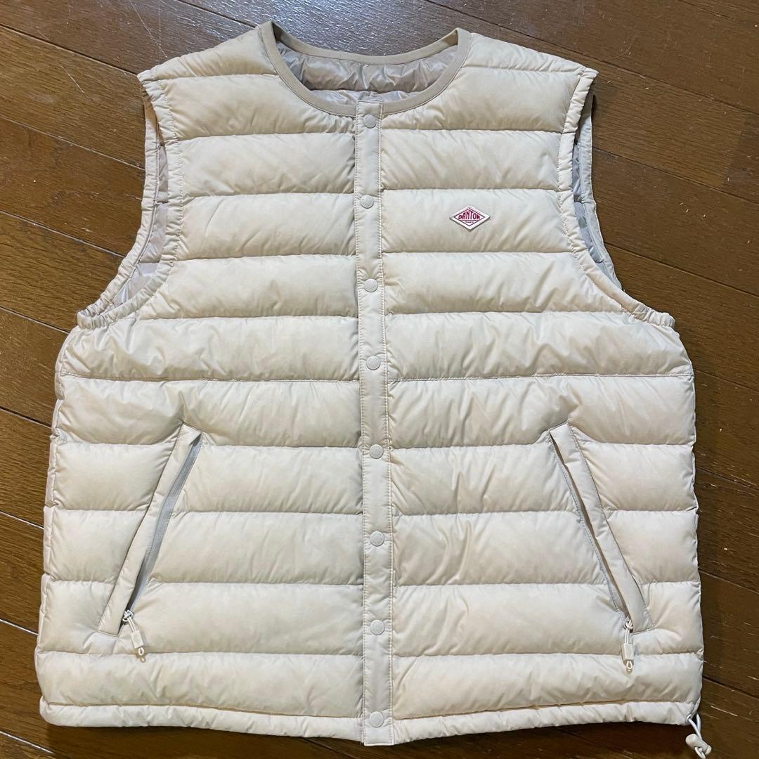 DANTON ベージュ ダウンベスト Mサイズ　１回しか着ていません　ダントン