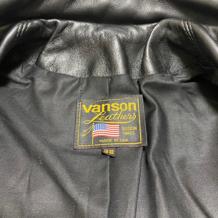 バンソン【VANSON】シングルライダース　38 レザージャケット