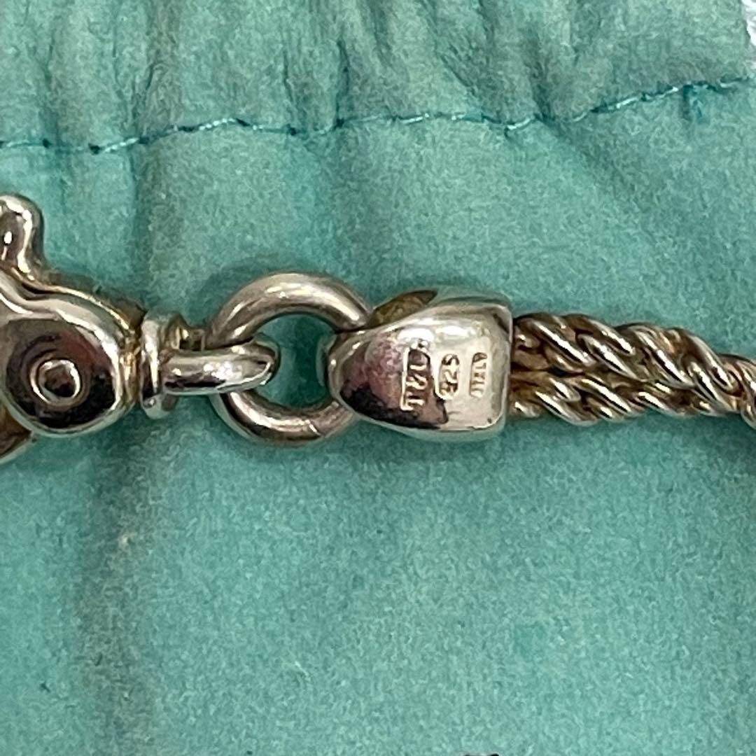 TIFFANY ブレスレット センターノット ダブルロープ SV925 シルバー