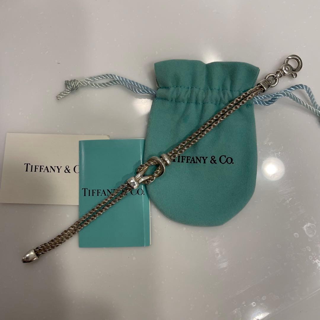 TIFFANY ブレスレット センターノット ダブルロープ SV925 シルバー