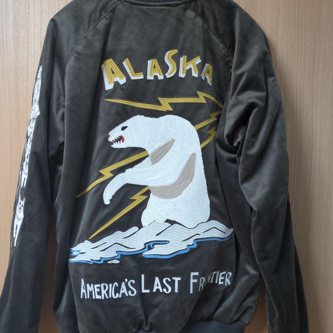 HOUSTON アラスカ スカジャン オリーブ